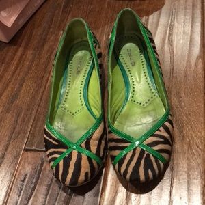 Etro Calf hair low wedge flats